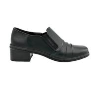Gabor 34.440 Lancashire black leather high fronted trouser shoes with block heel