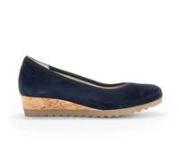 Gabor 62.641 Epworth dressy navy blue suede wedge heel shoes