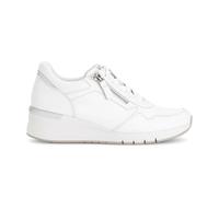 Gabor 66.508 Louisina smart white leather wedge heel trainers with zip