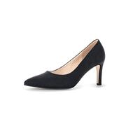 Gabor Dane Womens Leather Slip-On Comfort Formal Pointed Toe Black Court Shoes