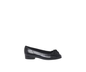 Gabor 'amy' Bow Trim Ballerina Pumps In Black Black