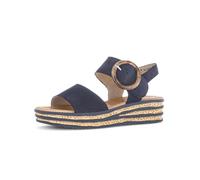Gabor Andre Blue nubuck Womens Wedge Sandals 84.550.16