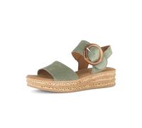 Gabor Andre Sage Green Suede Womens Wedge Sandals 84.550.19