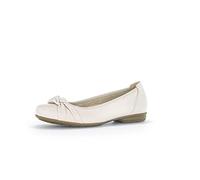 Gabor Women Ballet Flats, Ladies Classic Ballet Flats,Flats,Summer Shoe,Classic,Elegant,White (Ivory),37 EU / 4 UK