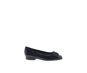 Gabor 'assist' Bow Trim Ballerina Flats In Dark Blue Dark Blue
