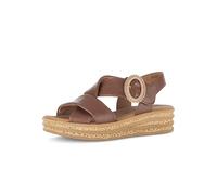 Gabor Auckland Cross Tan Leather Womens Wedge Sandals 84.556.24