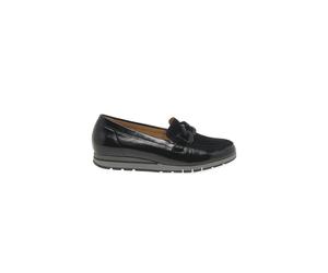 Gabor 'bea' Wedge Loafers In Black Black