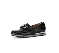 Gabor Bea Women's Leather Wedge Loafer 32.415 (Black Patent, UK Footwear Size System, Adult, Women, Numeric, Medium, 4)