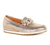 Gabor Bea Womens Loafers 5.5 UK Puder Metallic