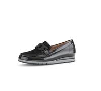 Gabor Bea Womens Loafers 5 UK Black Patent/Suede