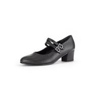 Gabor Belva Black Leather Womens Court Shoes 52.212.57