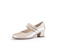 Gabor Belva Womens Mary Jane Court Shoes 6.5 UK Puder Patent (Gold)