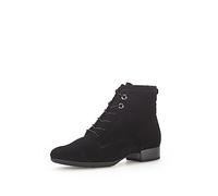 Gabor Boat Lace Wide Black Suede Womens Heeled Boots 52.715.37 in a Plain Suede Leather in Size 5.5