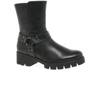 Gabor Buford Womens Biker Boots - Black, UK 7.5