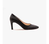 Gabor Dane Womens Leather Slip-On Comfort Formal Pointed Toe Black Court Shoes