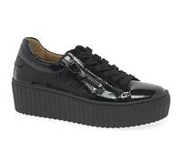 Gabor Dolly Womens Trainers 8 UK Black Patent