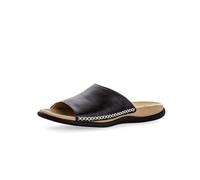 Gabor Eagle Black leather Womens Comfortable Sandals 03.705.27 in a Plain Leather in Size 40