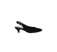 Gabor Editor Kitten Black Suede Womens Slingback Shoes 71.500.17 in a Plain Leather in Size 3.5