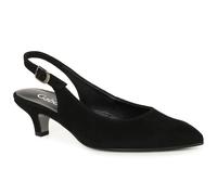 Gabor Women's Peeptoes & Sling Pumps 1,500 in Black Suede Leather, black, 38.5 EU