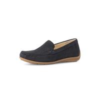 Gabor Eldon Plain Navy Nubuck Womens Loafers 82.440.46