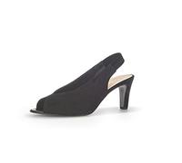 Gabor Eternity Stylish Peep Toe Sling Back Shoes in Black Suede 4 Black