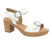 Gabor Women Sandals, Ladies Strappy Sandals,Sandal,Summer Shoe,Summer Sandal,Heel,White (Weiss),40.5 EU / 7 UK