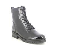 Gabor Flamboyant Black patent Womens Biker Boots 72.765.97