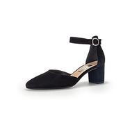 Gabor Gala Black Suede Womens Court Shoes 31.340.17