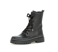 Gabor Genoa Womens Military Boots 4 UK 21 Black LEA/WHT STI
