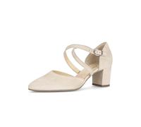 Gabor Gisele Gala Beige Suede Womens Court Shoes 81.343.12