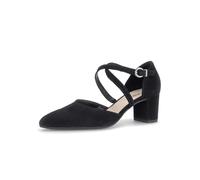 Gabor Gisele Gala Black Suede Womens Court Shoes 30.0202.002