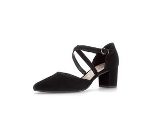 Gabor Gisele Gala Black Suede Womens Court Shoes 71.343.17