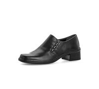 Gabor Hertha Dots Black leather Womens Comfort Slip On Shoes 04.443.27 in a Plain Leather in Size 5.5