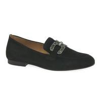 Gabor Jackie Womens Loafers 5 UK Black Suede