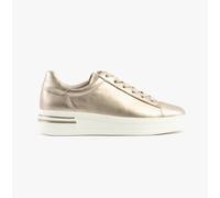 Gabor Keystone Womens Trainers Beige Leather - Size UK 8