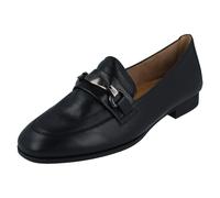 Gabor Ladies Gabor Smart Soft Leather Loafer With Chain Trim Accent 55.271 - Black - UK 8