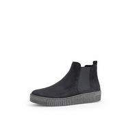 Gabor Lourdes Womens Grooved Sole Chelsea Boots 5 UK Navy Suede/Lea