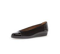 Gabor Petunia Black patent Womens Comfort Slip On Shoes 06.402.87 in a Plain Leather and Man-made in Size 3.5