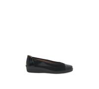 Gabor Petunia Womens Patent Accent Low Heeled Pumps - Black, UK 5