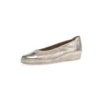 GABOR Petunia Wedge Heel Soft Leather Wedge Ballet Pumps 66.042 (Mutaro Gold, UK Footwear Size System, Adult, Women, Numeric, Medium, 3)
