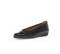 Gabor Petunia Black Patent Leather Womens Comfort Slip On Shoes 06.402.37 in a Plain Leather and Man-made in Size 6.5