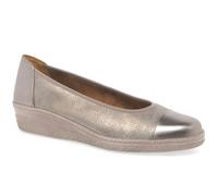 Gabor Petunia Womens Patent Accent Low Heeled Pumps - Metallics, UK 7