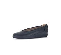 Gabor Piquet Wide Fit Ballerina Pumps 4.5 UK Black Diana Perl
