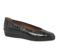 Gabor Piquet Womens Wide Fit Ballerina Pumps - UK 5.5, Dark Brown