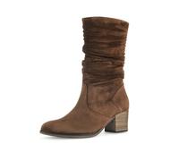 Gabor Ramona 52.894.41 Ladies Wide Brown Suede Side Zip Mid-Calf Boots