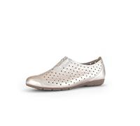 Gabor Rascal Pale Gold Leather Front Zip Shoe, Comfy air Cushion Soles (Puder, UK Footwear Size System, Adult, Women, Numeric, Medium, 6)