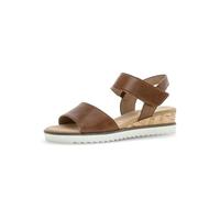 Gabor Raynor Tan Leather Womens Wedge Sandals 82.750.53