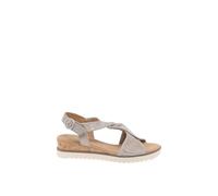 Gabor 'rich' Low Heeled Sandals In Metallic Gold Metallic Gold