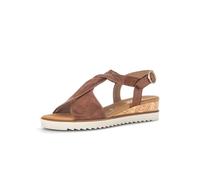 Gabor Rich Tan Leather Womens Wedge Sandals 82.751.53