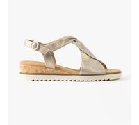 Gabor Rich Light Gold Womens Wedge Sandals 22.751.95 in a Plain Leather in Size 8